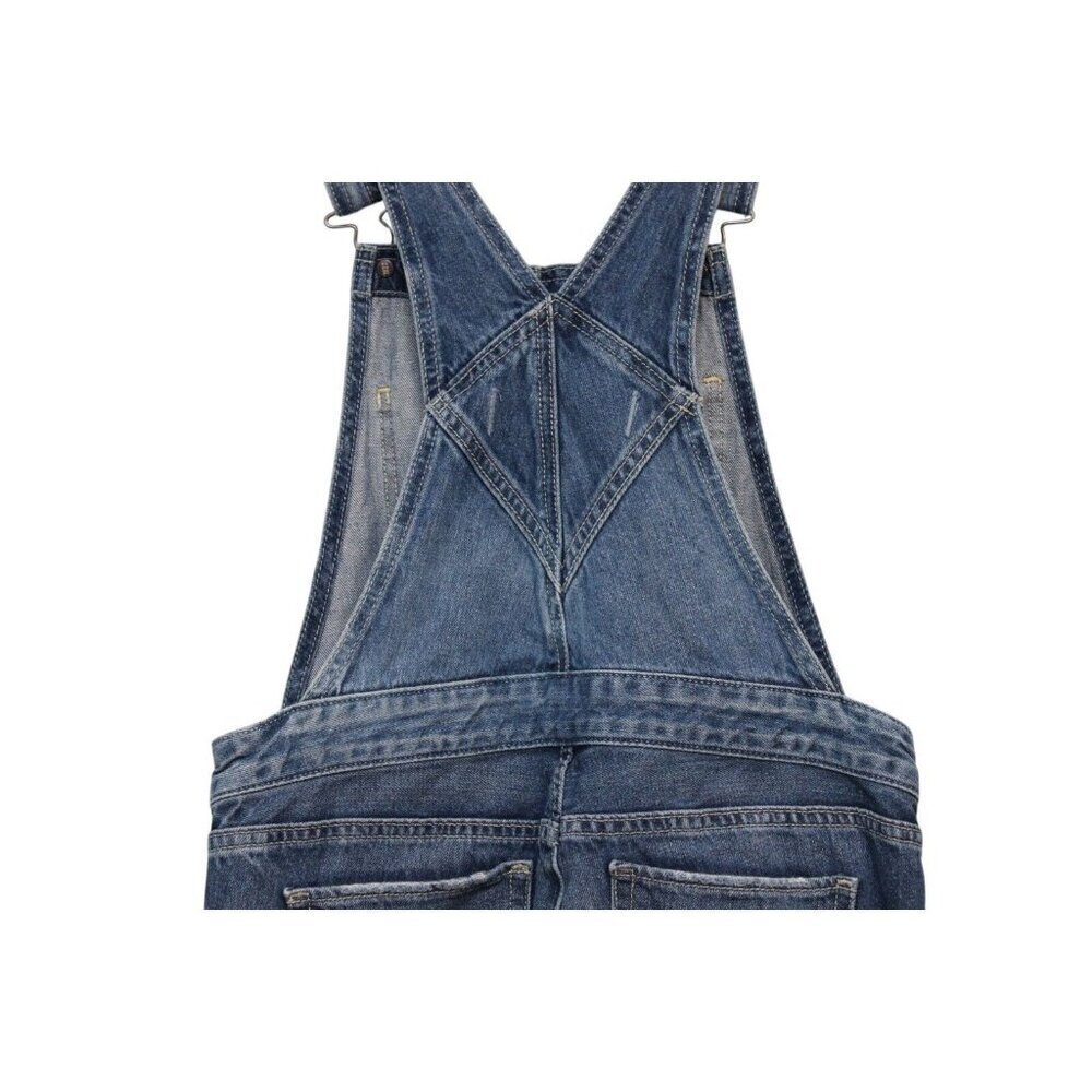 Hollister Denim Overalls Size Small Distressed 100% Cotton Preppy - Picture 10 of 14